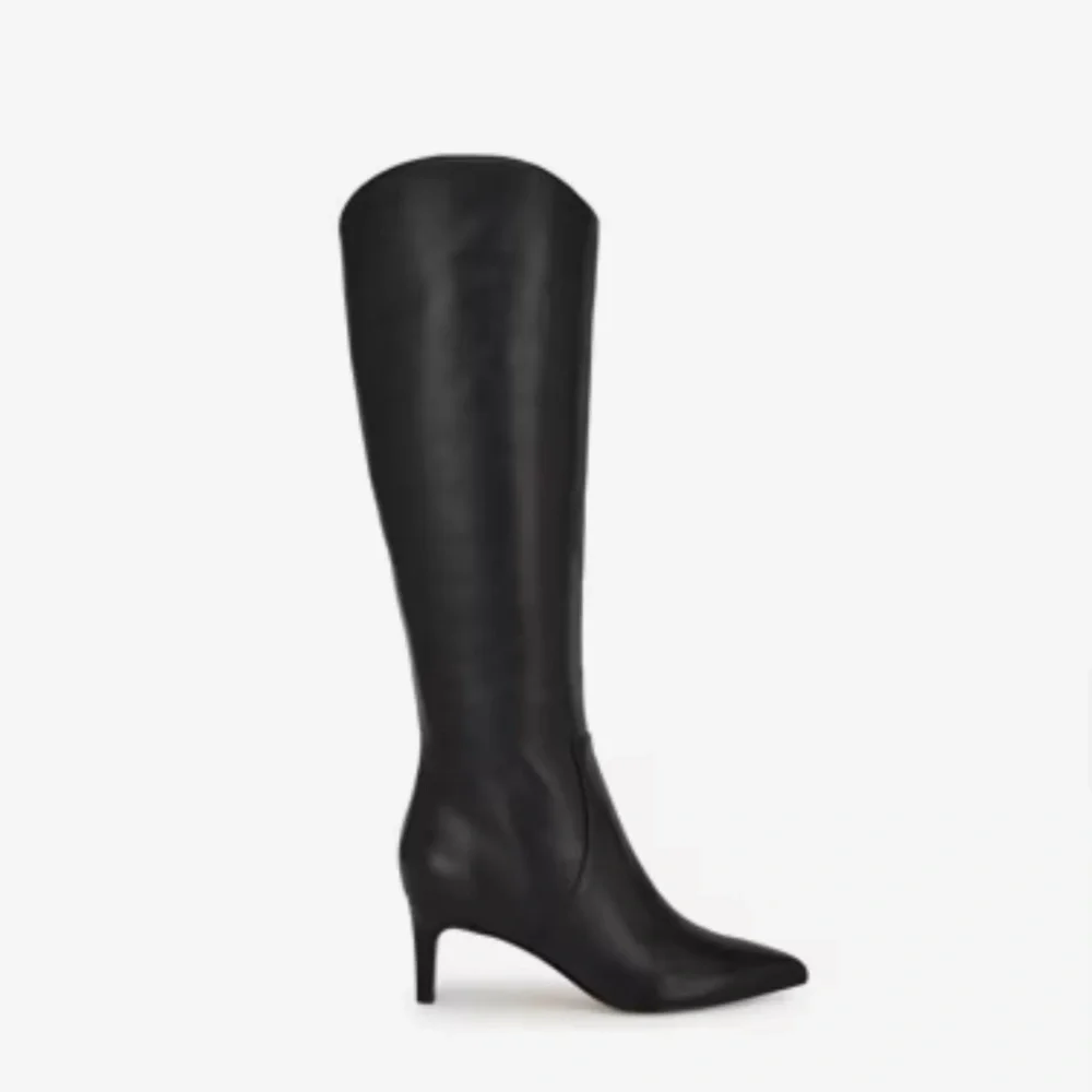 Elegant Black Sirena Knee-High Boots Nine West